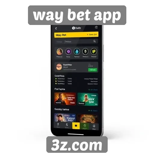 Interface do usuário do Way Bet app e navegação